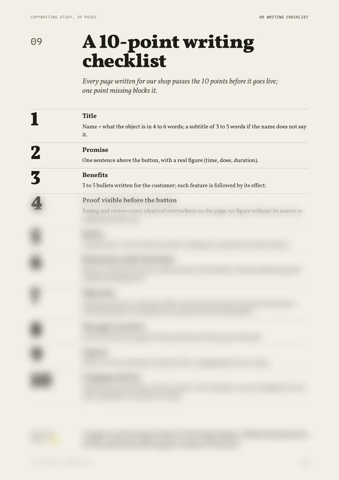 Page 22: the 10-point writing grid