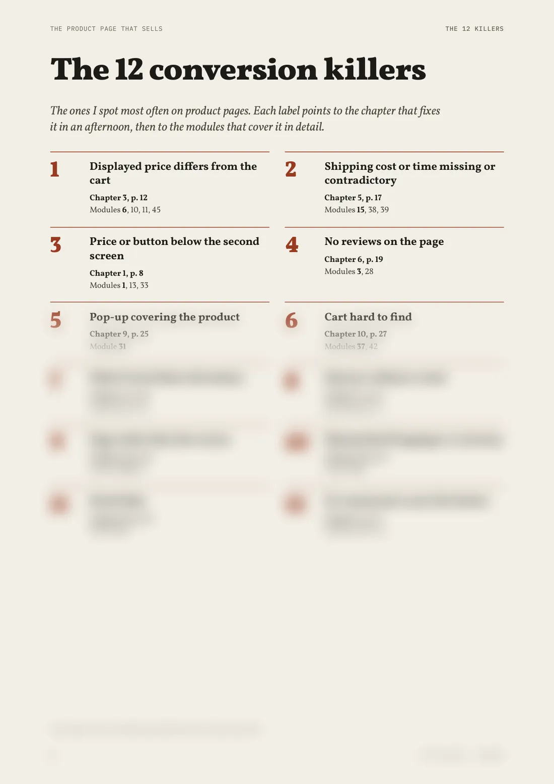 Page 6: the 12 conversion killers
