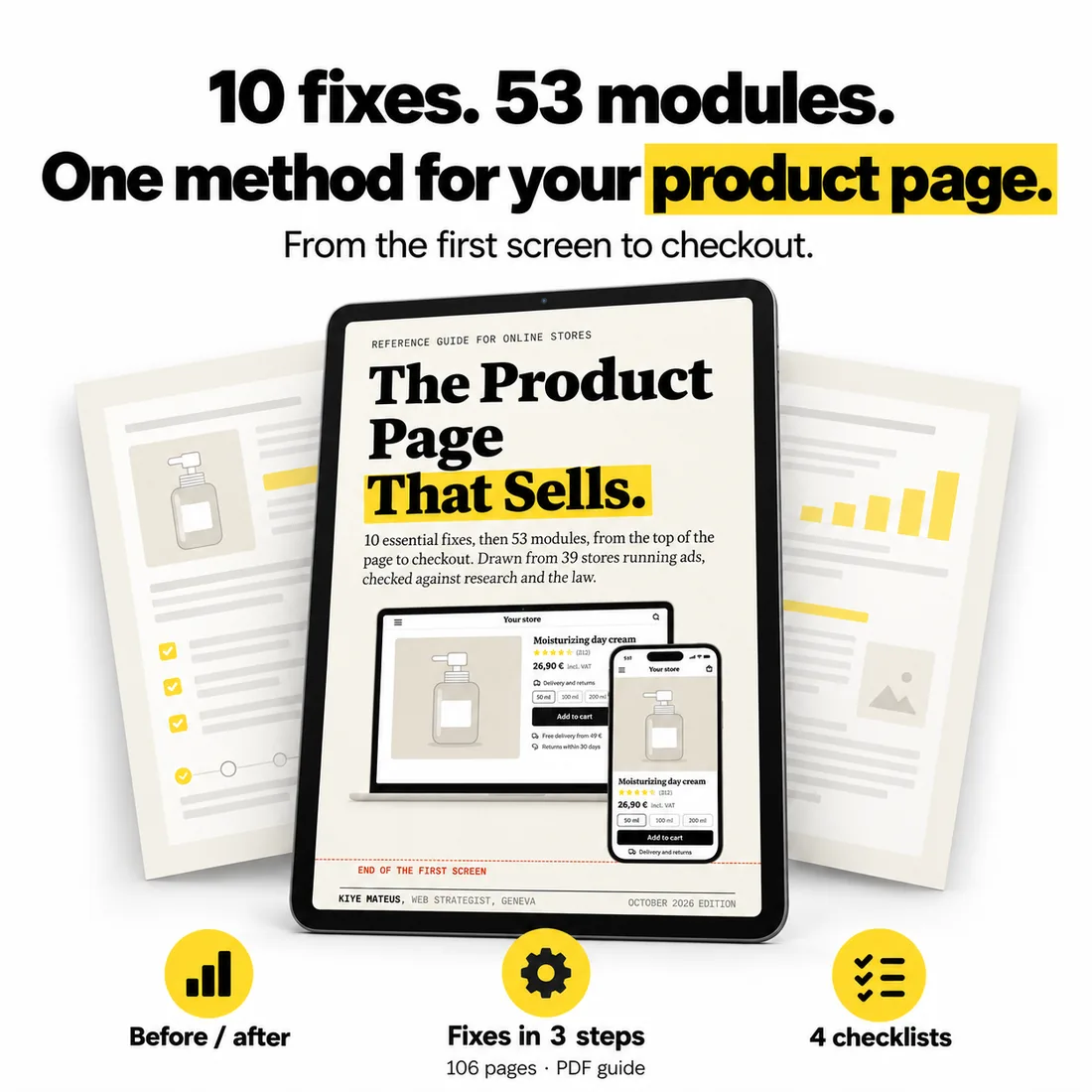 10 fixes and 53 modules: before and after, fixes in 3 steps, 4 checklists